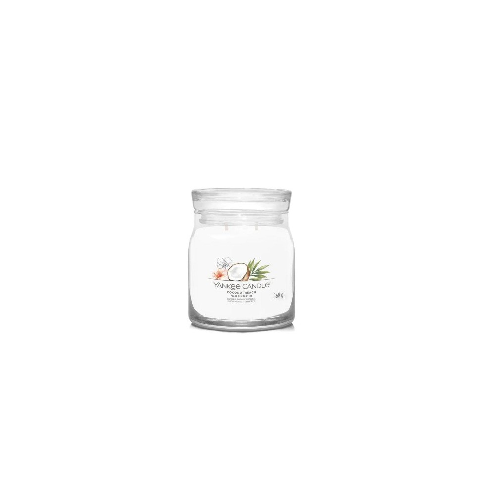 Yankee Candle Coconut Beach Candela Signature Jar Profumata Media 