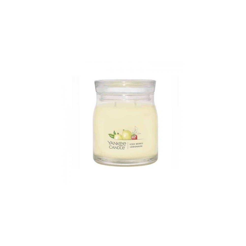 Yankee Candle Iced Berry Lemonade Candela Signature Jar Profumata Media 