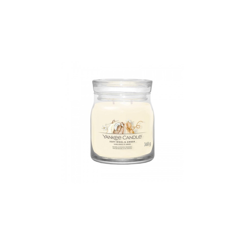 Yankee Candle Soft Wool & Amber Candela Profumata Signature Media 368 G 