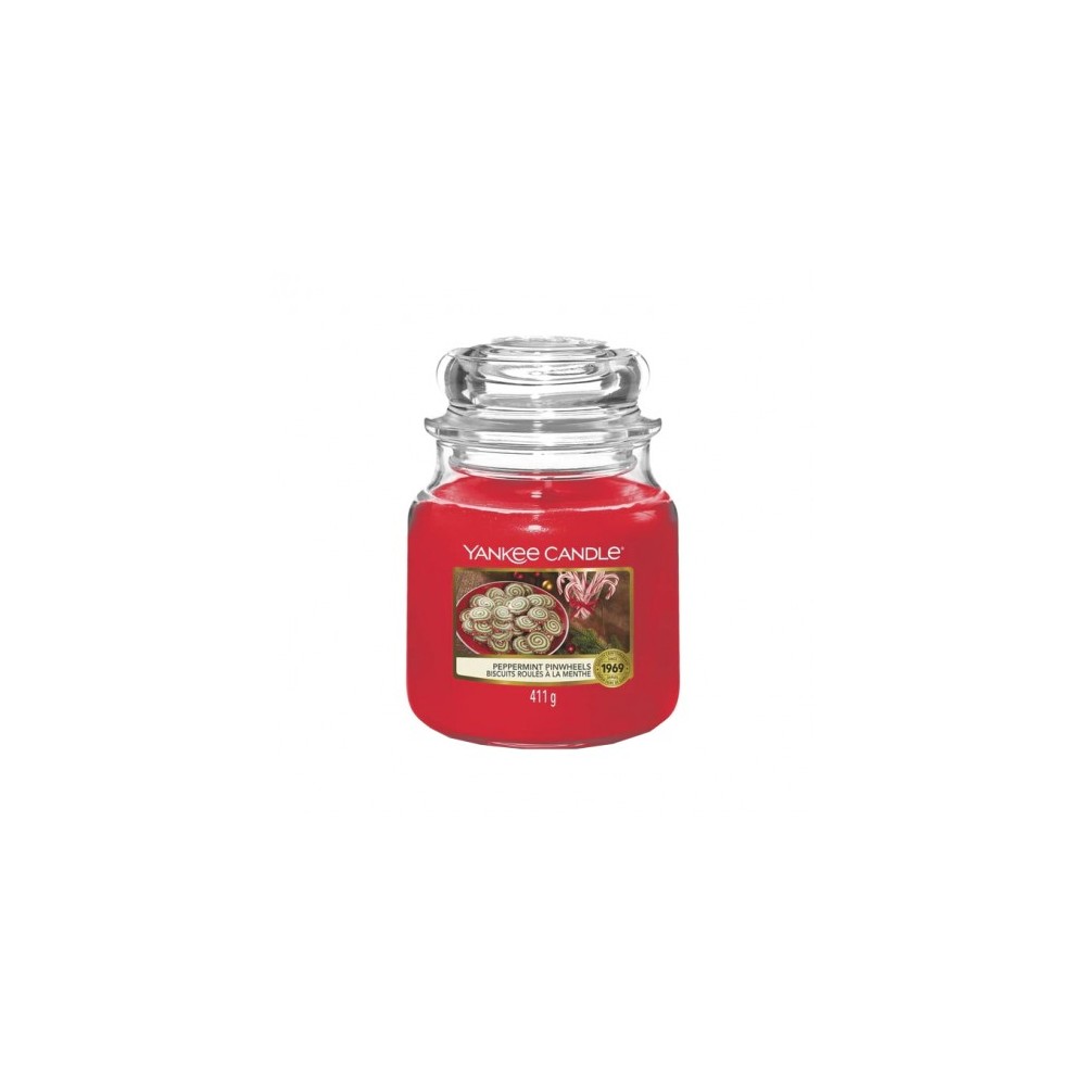 Yankee Candle Peppermint Pinwheels Candela Profumata In Giara Medium 411 G 