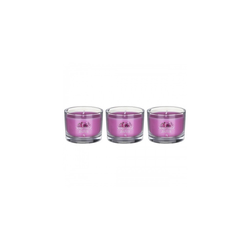 Yankee Candle Wild Orchid 3 Candele Votive In Vetro 