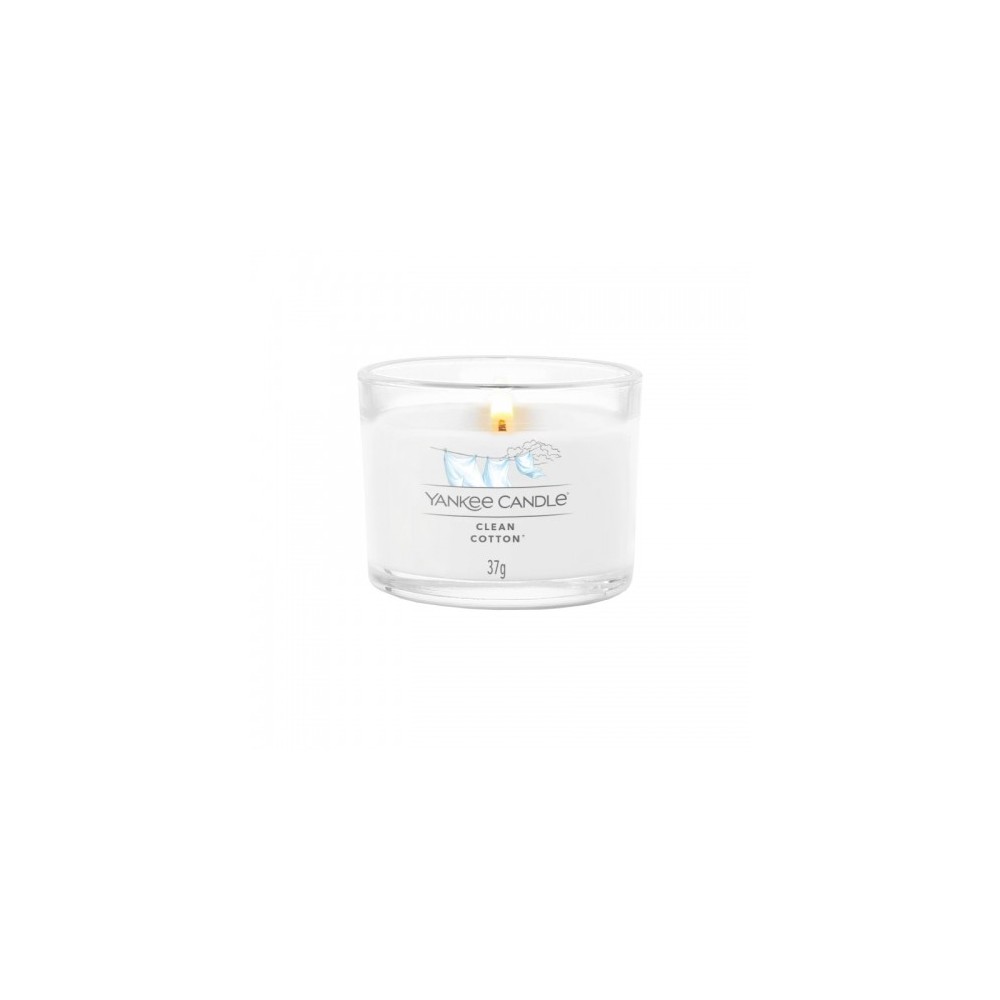 Yankee Candle Clean Cotton Candela Votiva In Vetro 37 G 