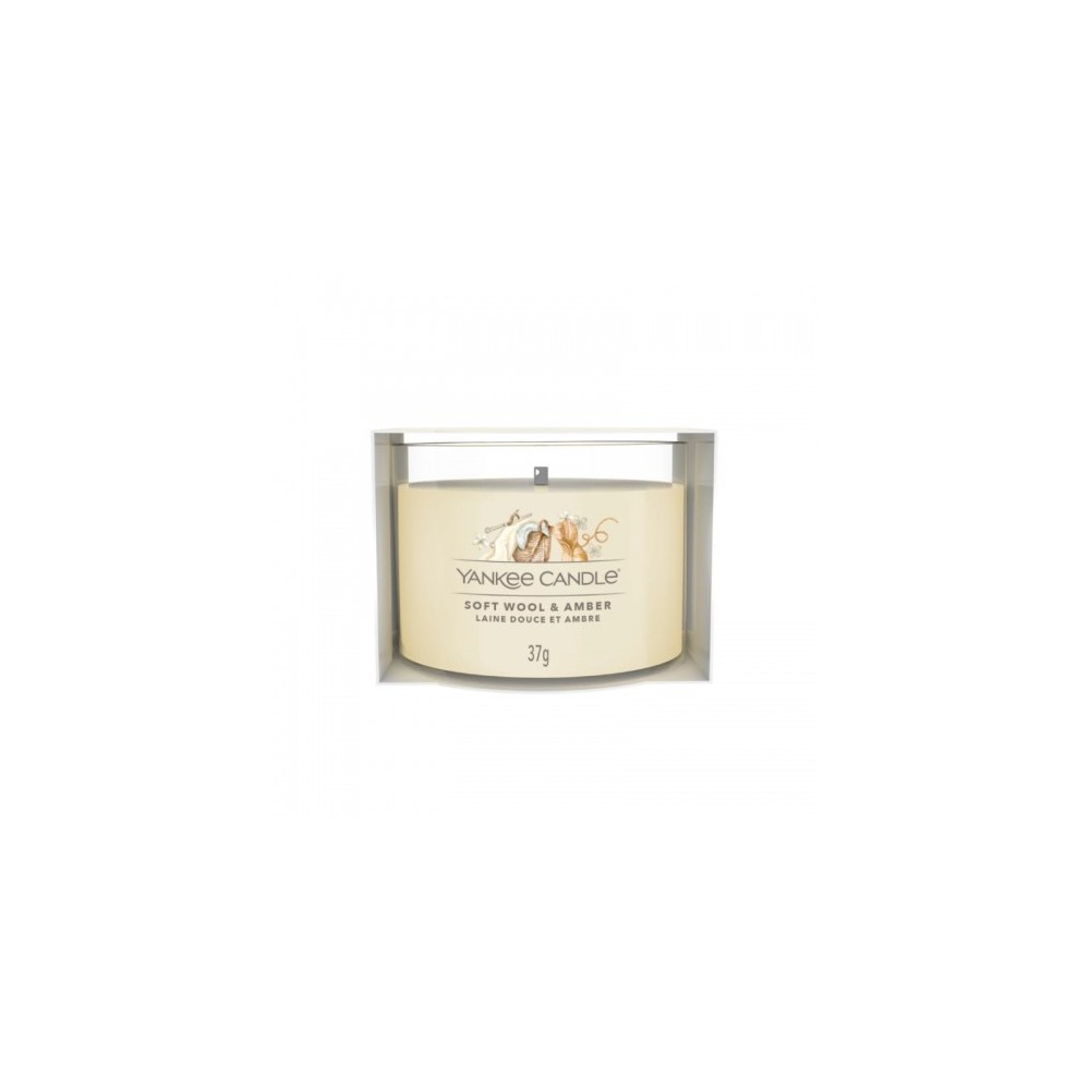 Yankee Candle Soft Wool & Amber Candela Votiva In Vetro 37 G 