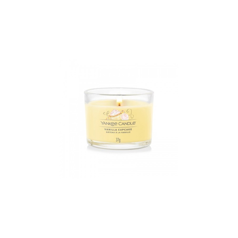 Yankee Candle Vanilla Cupcake Candela Votiva In Vetro 37 G 