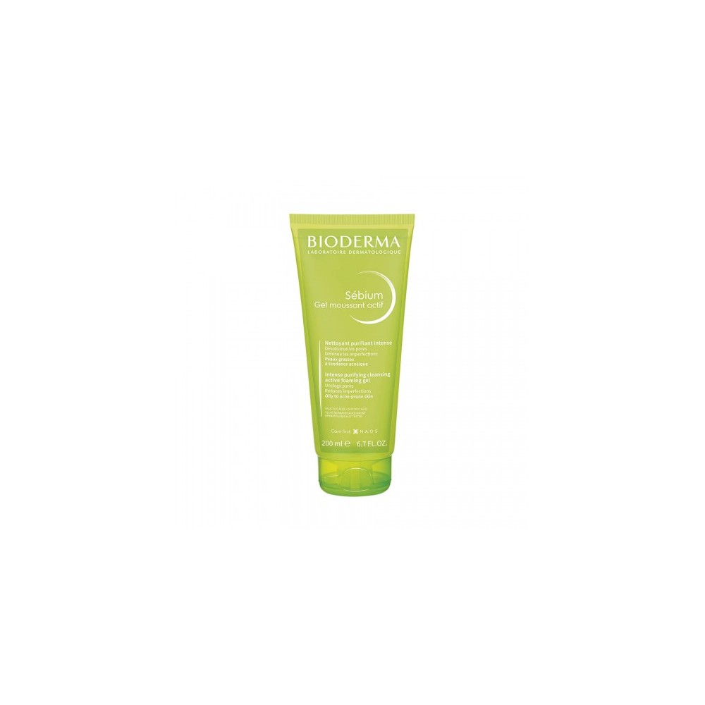 Bioderma Sébium Gel Moussant Actif Gel Detergente Attivo Per Pelle Grassa 200 Ml 