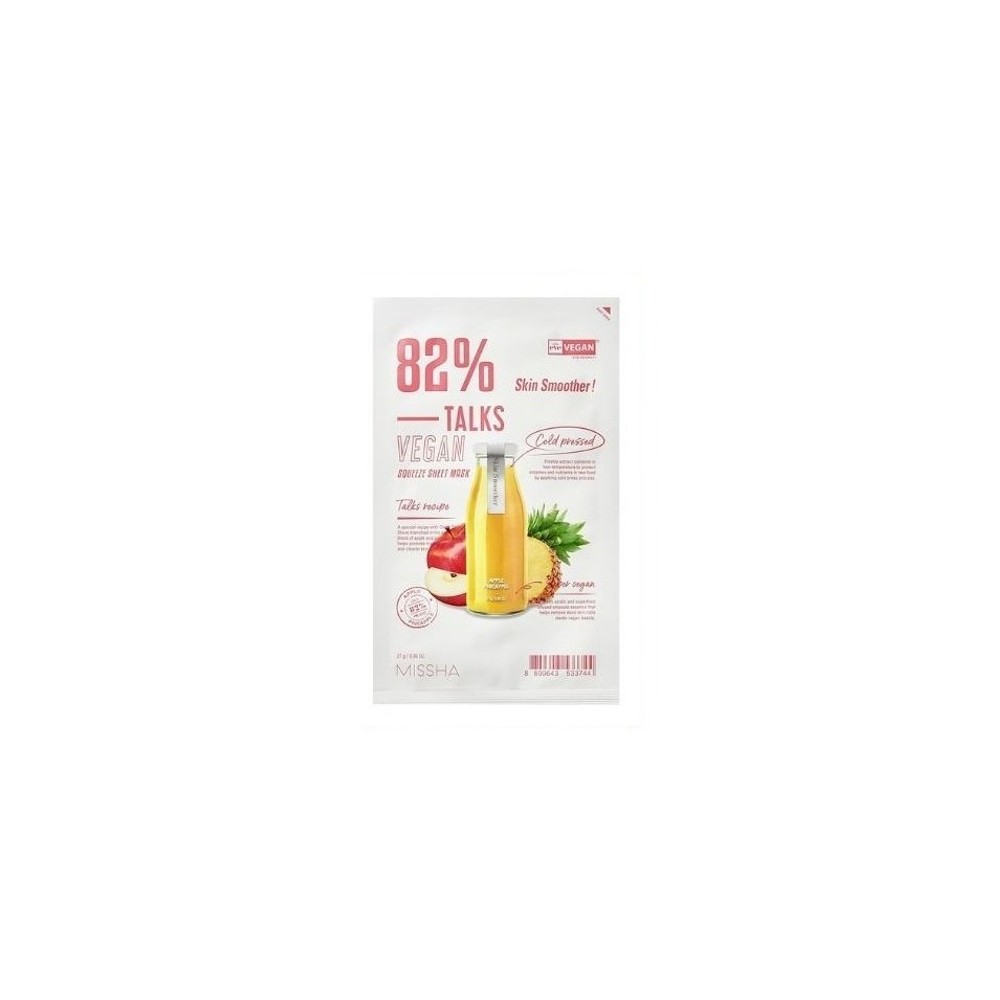 Missha Talks Vegan Skin Smoother Maschera Esfoliante In Tessuto 