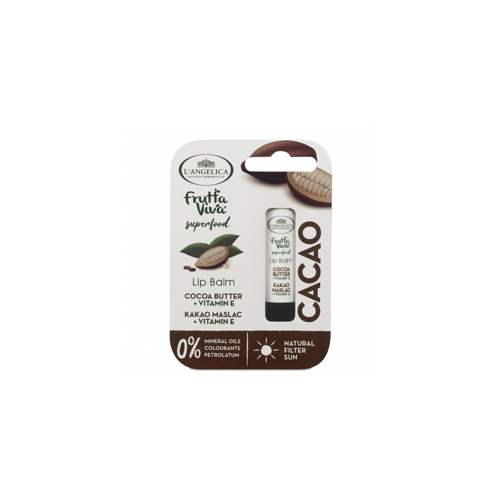 L'Angelica Frutta Viva Balsamo Labbra Cacao & Vitamina E 