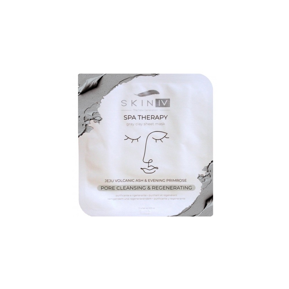 Skin Iv Maschera Purificante In Tessuto Con Argilla Grigia 