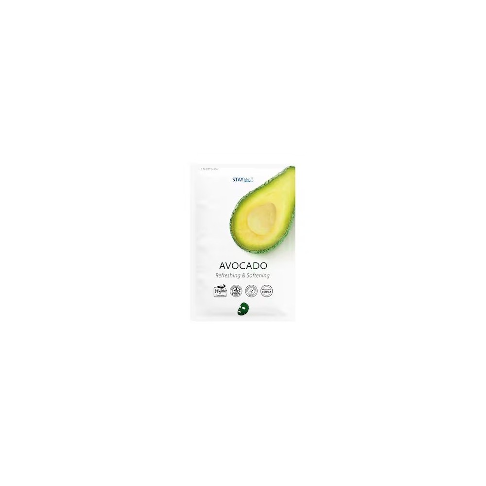 Stay Well Avocado Maschera Idratante In Tessuto Coreana 