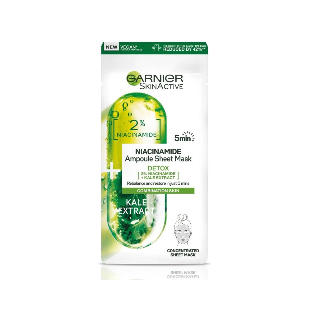 Garnier SkinActive Maschera In Tessuto Niacinamide Per Pelli Miste E Grasse 