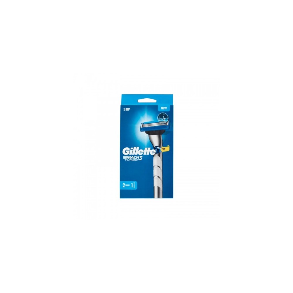 Gillette Mach3 Turbo 1 Rasoio + 2 Lamette 
