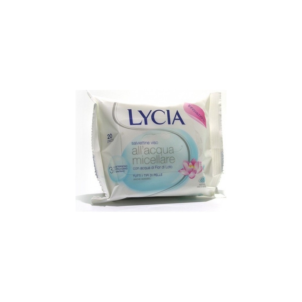 Lycia Salviette Struccanti Viso All' Acqua Micellare 20 Salviettine 