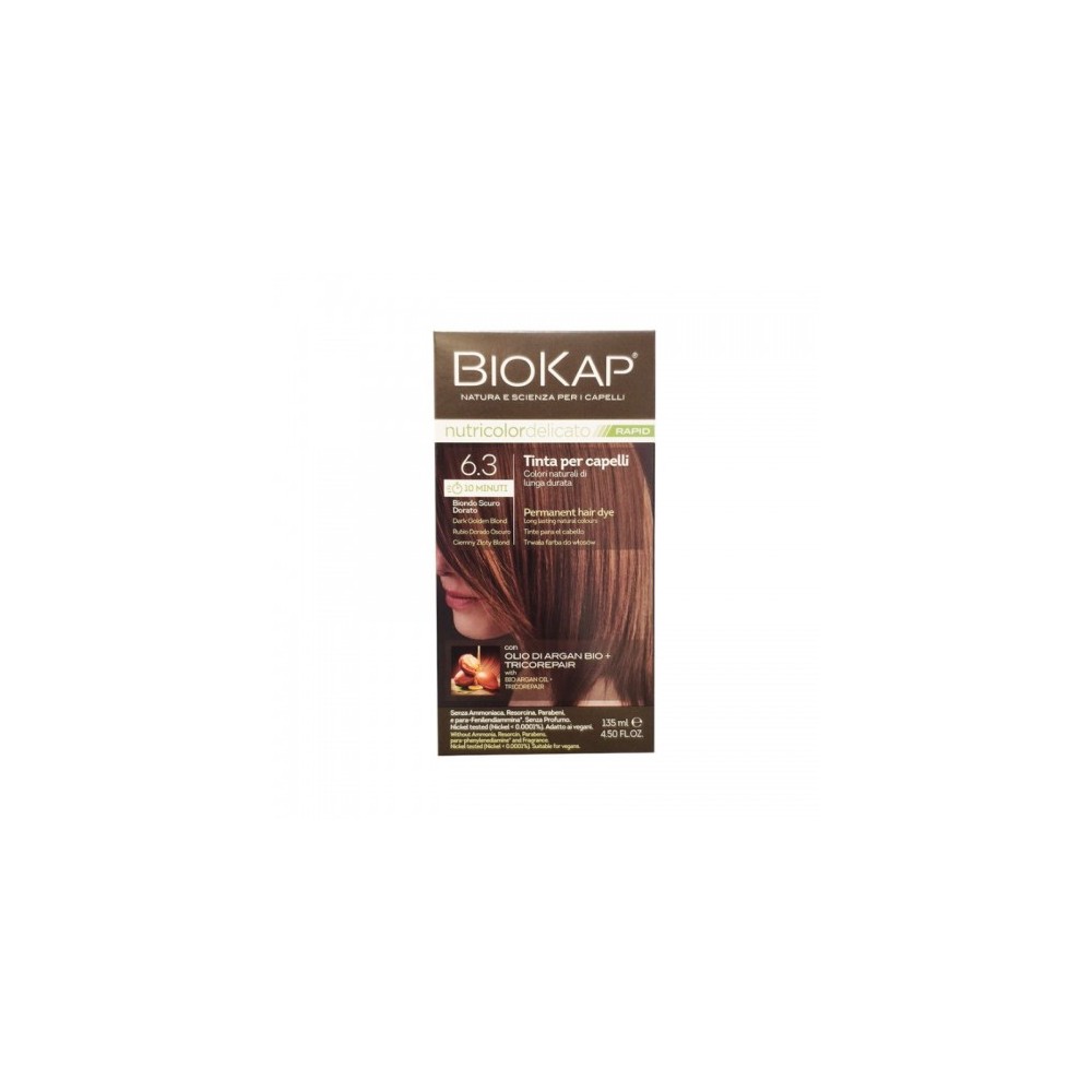 Bios Line Biokap Nutricolor Delicato Rapid Tinta Per Capelli N. 6.30 Biondo Scuro Dorato 