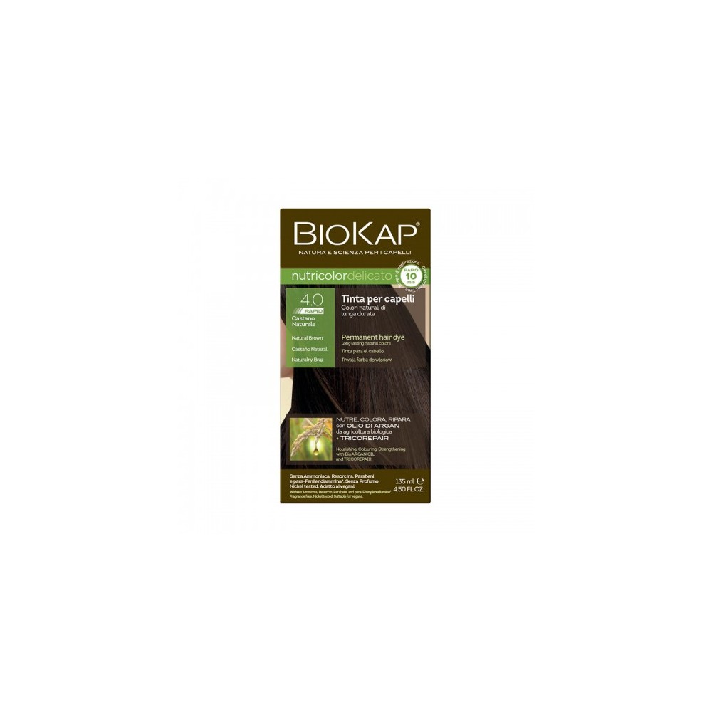 Bios Line Biokap Nutricolor Delicato Rapid Tinta Per Capelli N. 4.0 Castano Naturale 