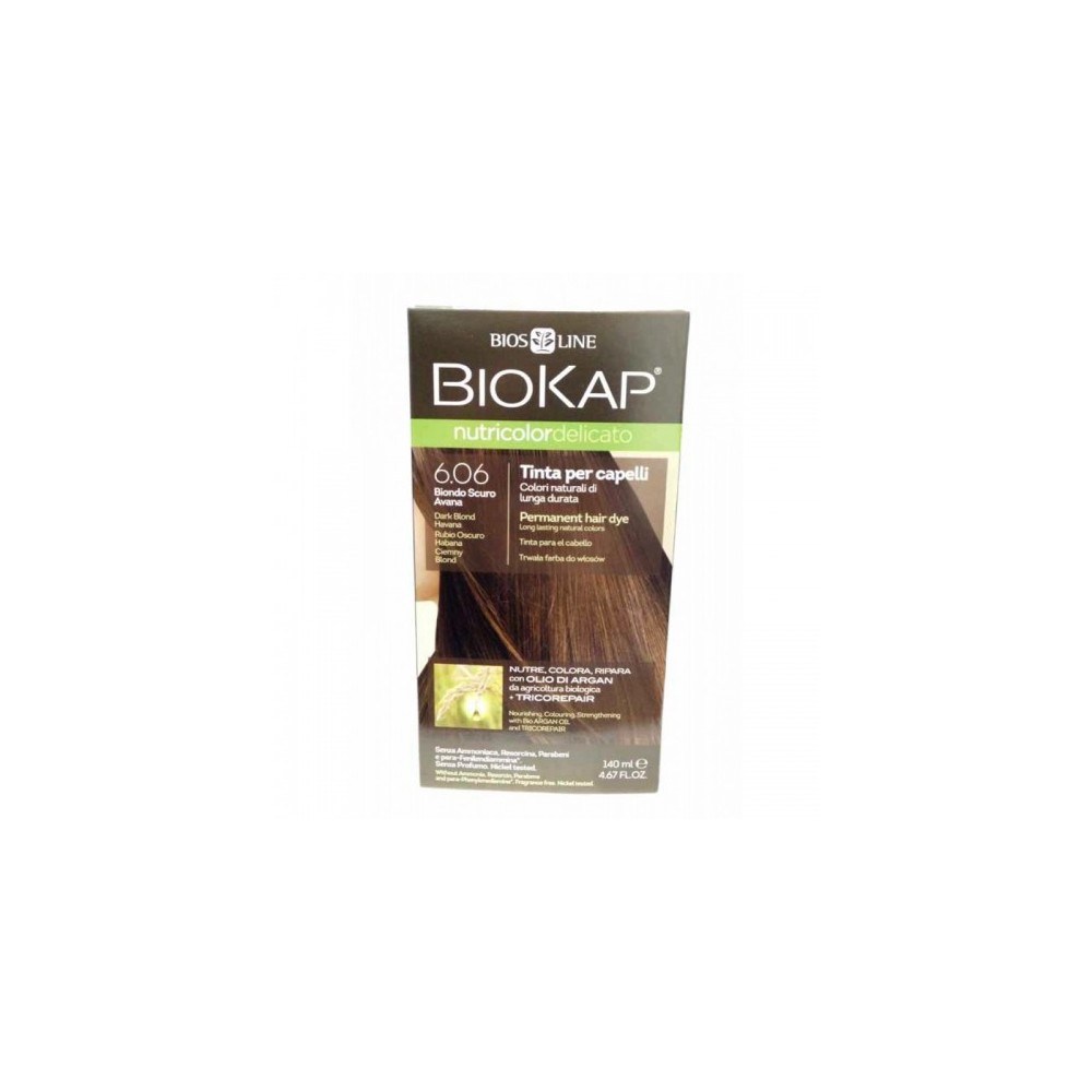 Bios Line Biokap Nutricolor Delicato Tinta Per Capelli N.6.06 Biondo Scuro Avana 