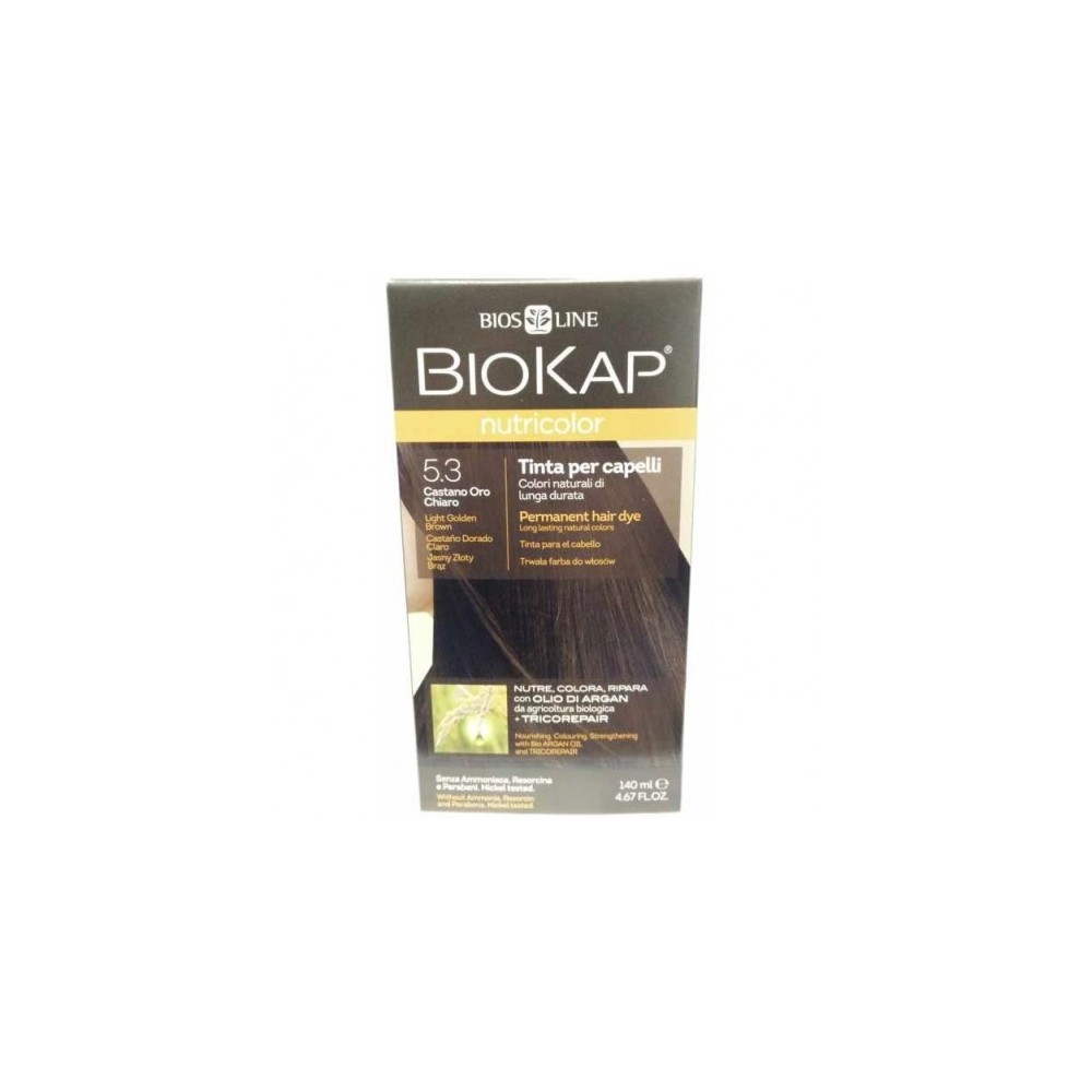 Bios Line Biokap Nutricolor Tinta Per Capelli N. 5.3 Castano Oro Chiaro 