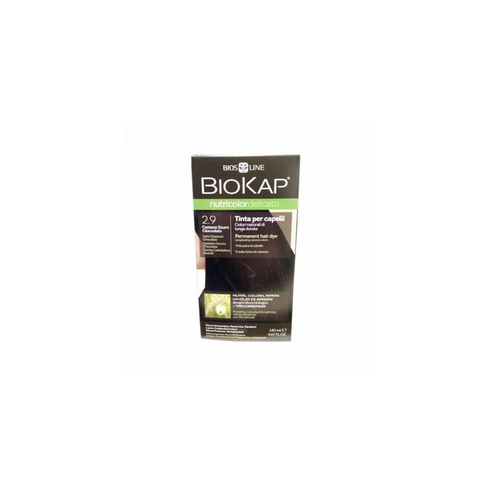 Bios Line Biokap Nutricolor Delicato Tinta Per Capelli N.2.9 Castano Scuro Cioccolato 
