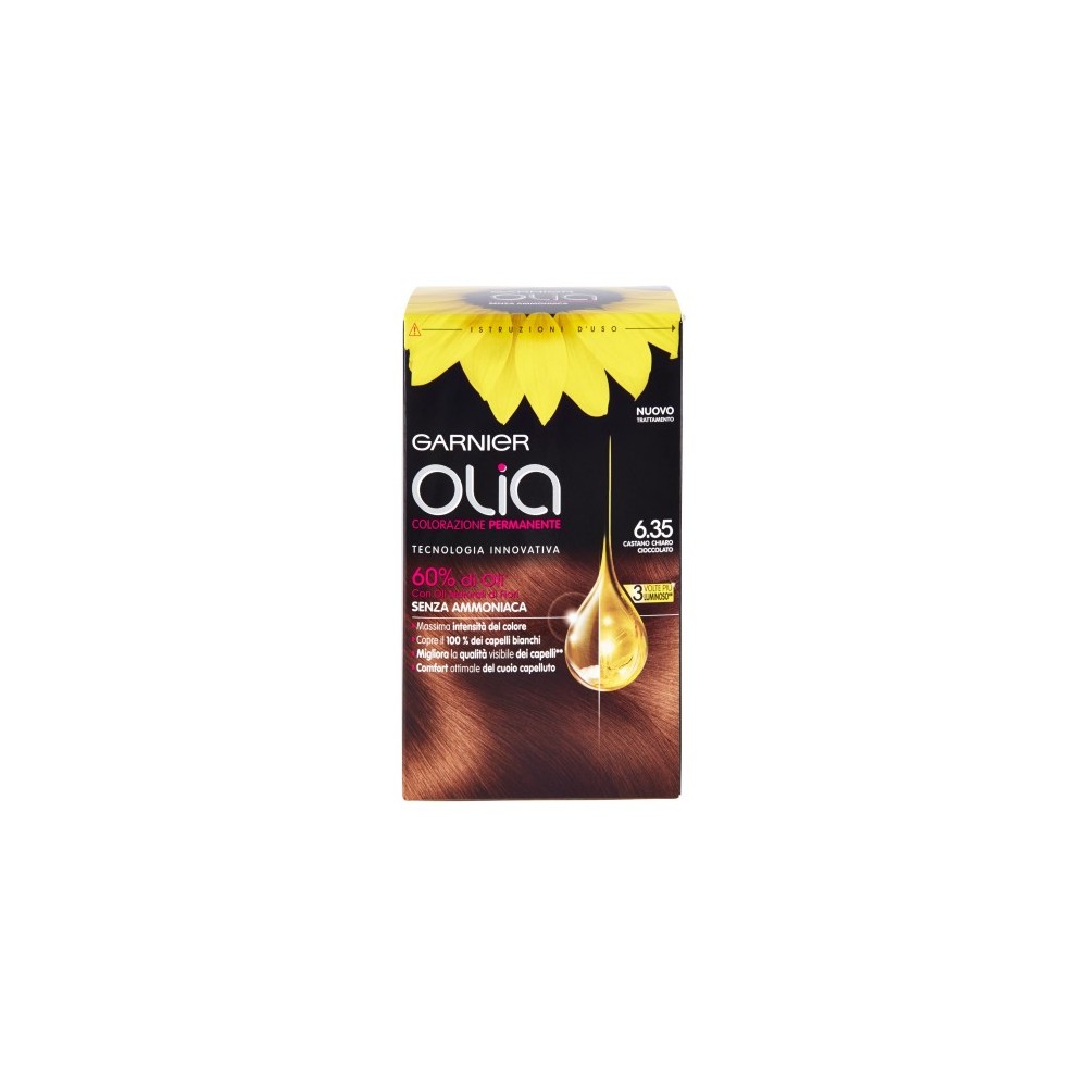 Garnier Olia Colorazione Permanente Senza Ammoniaca N. 6.35 Castano Chiaro Cioccolato 