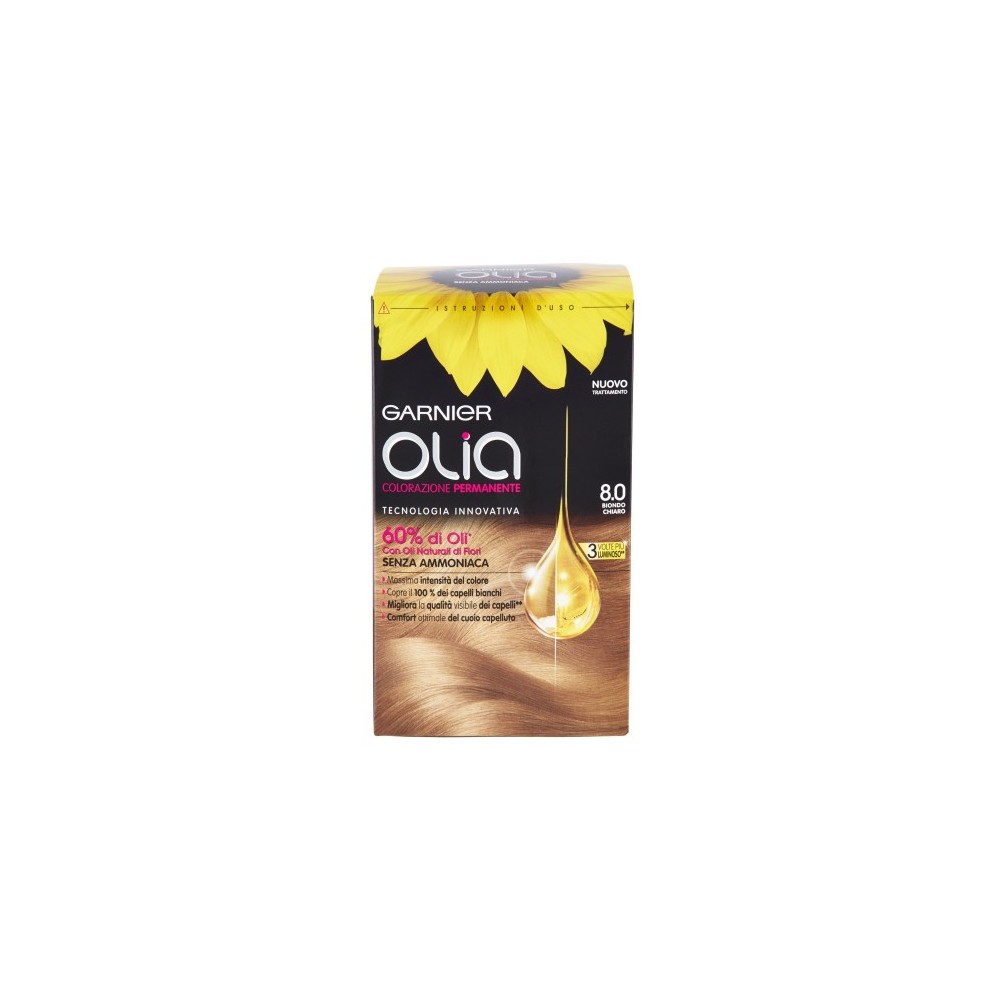 Garnier Olia Colorazione Permanente Senza Ammoniaca N. 8.0 Biondo Chiaro 