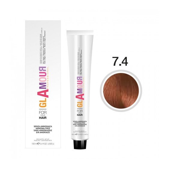 Color Rame Glamour Ammonia Free Hair Color Cream Crema Colorante Per Capelli N. 7. ...