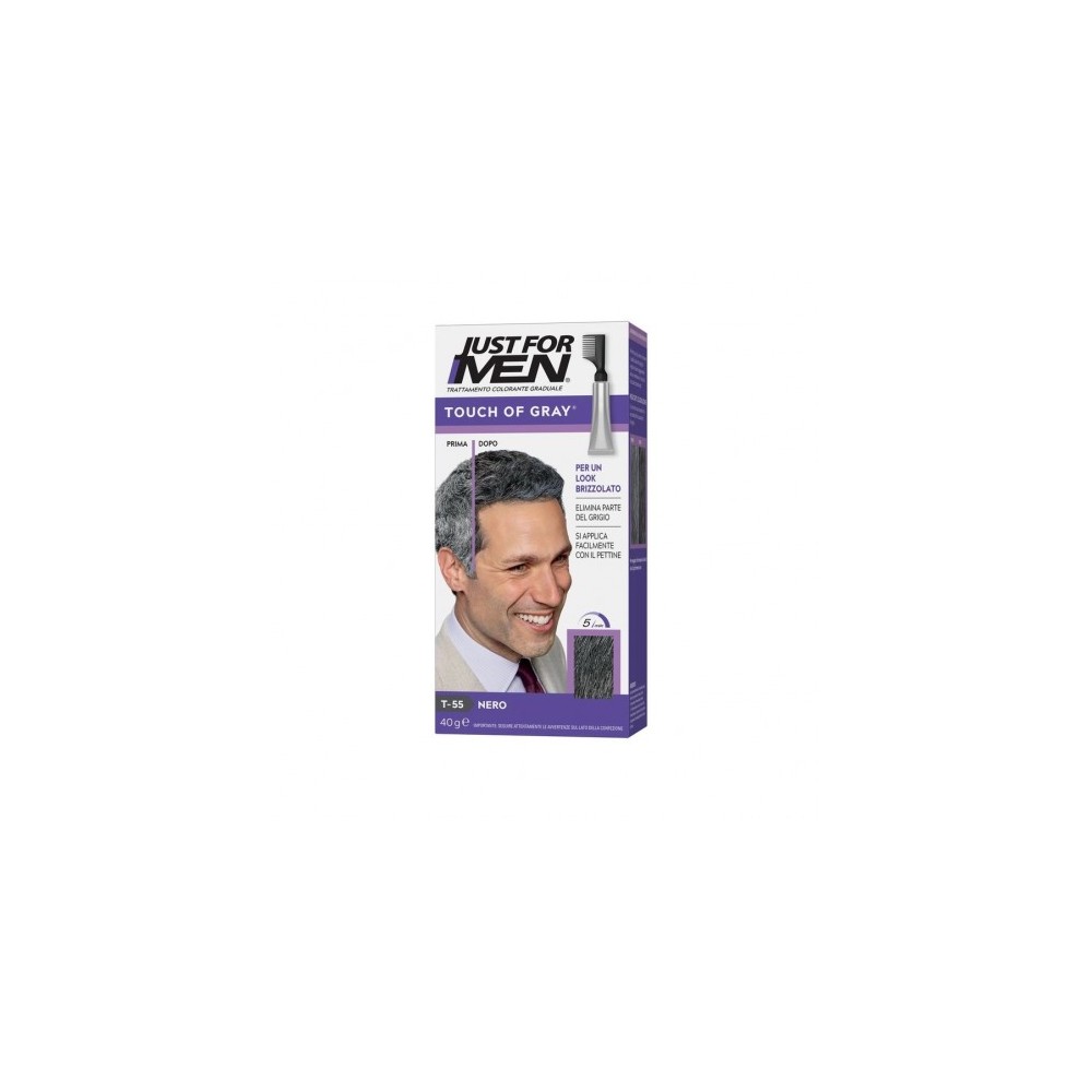 Just For Men Touch Of Grey Trattamento Colorante Uomo Nero 40 G 
