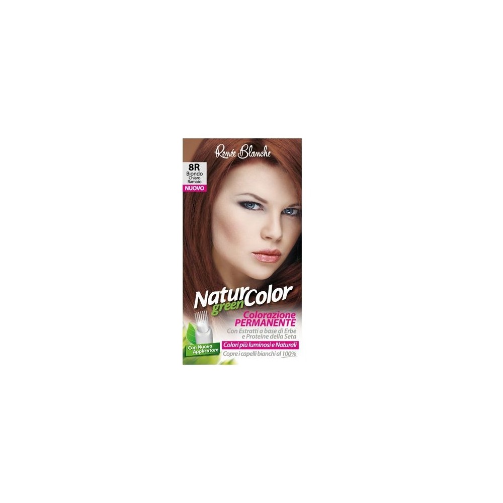 Renee Blanche Natur Green Color Tintura Per Capelli N. 8R Biondo Chiaro Ramato 