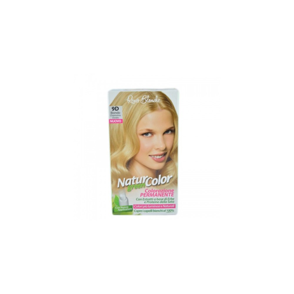 Renee Blanche Natur Green Color Tintura Per Capelli N. 9D Biondo Chiarissimo Dorato 