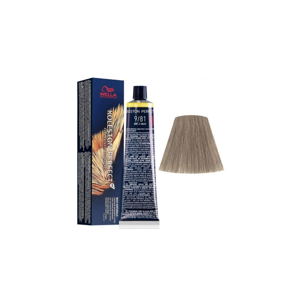 Wella Koleston Perfect Me+ Tintura Per Capelli N. 9/81 Biondo Chiarissimo Perla Cenere 