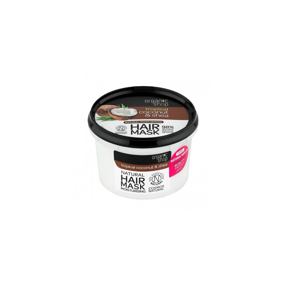 Organic Shop Cocco Tropicale E Karité Maschera Idratante Per Capelli 250 Ml 