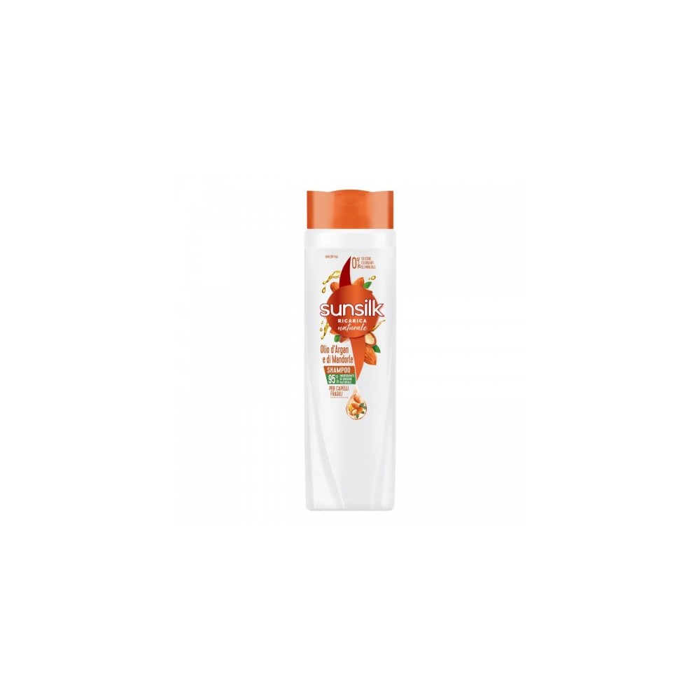 Sunsilk Ricarica Naturale Olio D'Argan E Di Mandorle Shampoo Per Capelli Fragili 250 Ml 