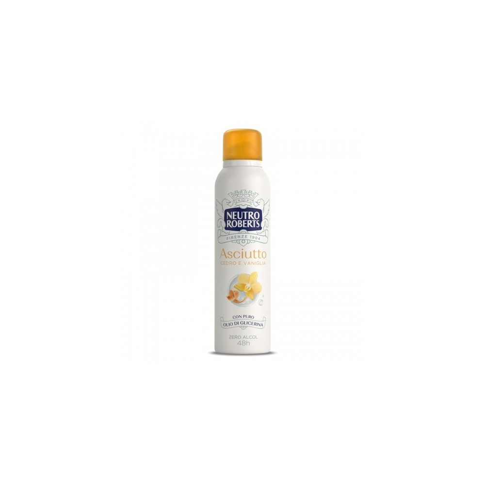 Neutro Roberts Asciutto Cedro E Vaniglia Deodorante Spray 150 Ml 