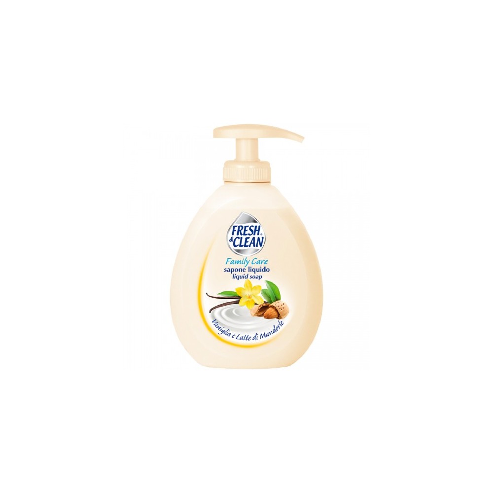 Fresh & Clean Family Care Sapone Liquido Alla Vaniglia E Latte Di Mandorle 300 Ml 