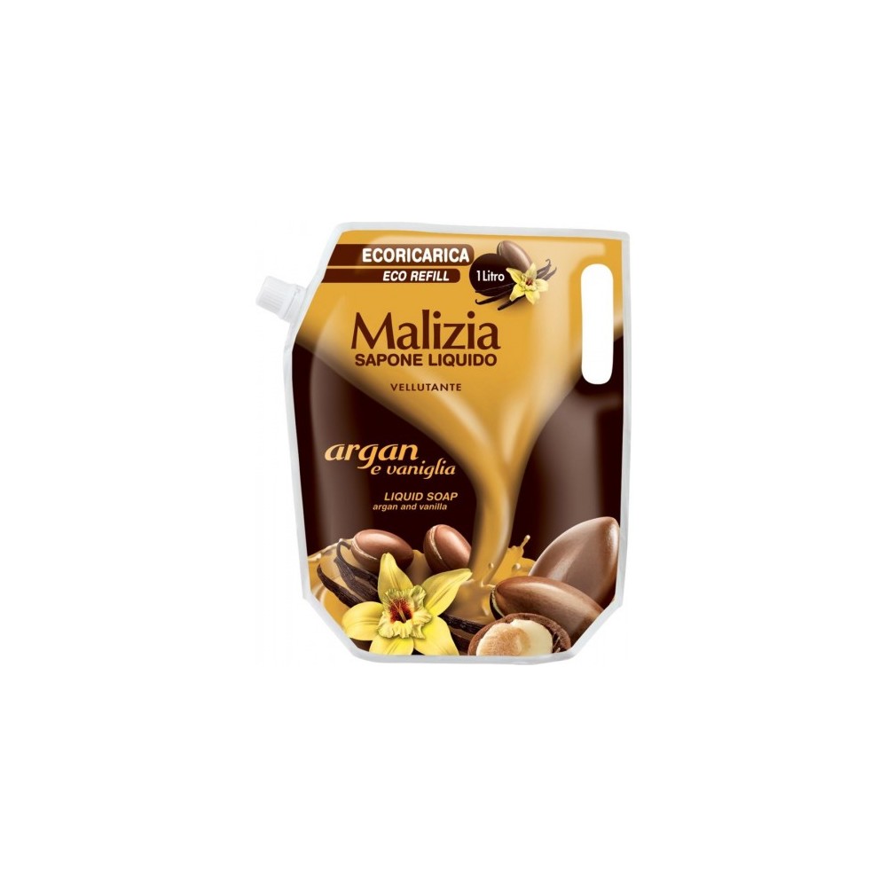 Malizia Sapone Liquido Argan E Vaniglia Ecoricarica 1L 