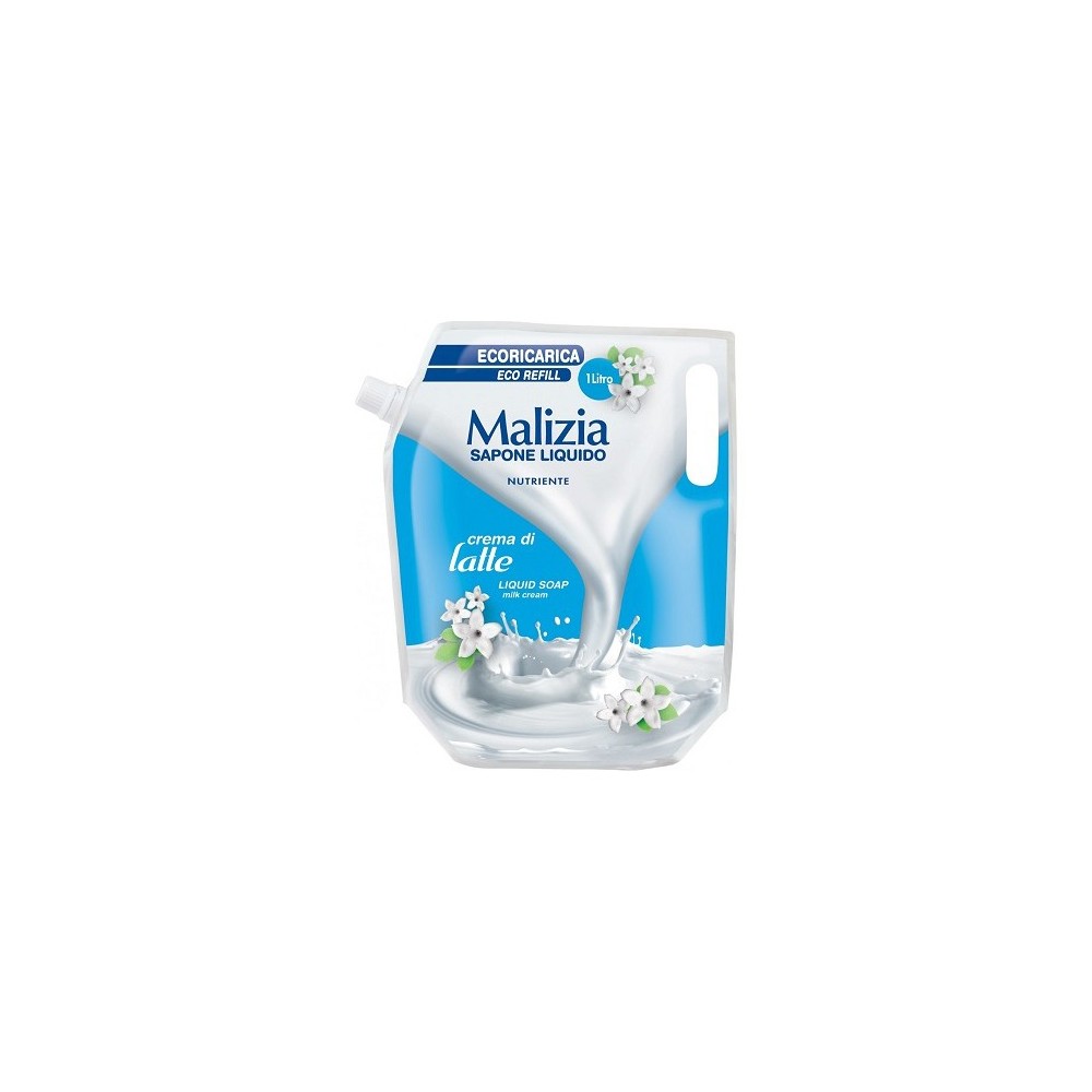 Malizia Sapone Liquido Crema Di Latte Ricarica 1 Lt 
