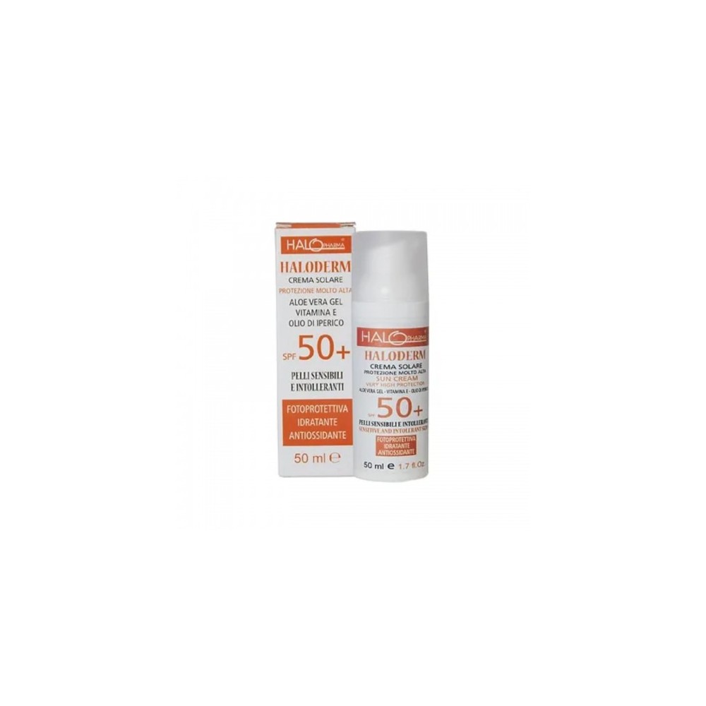Halo Pharma Haloderm Crema Solare Viso Spf50+ Flacone Da 50 Ml 
