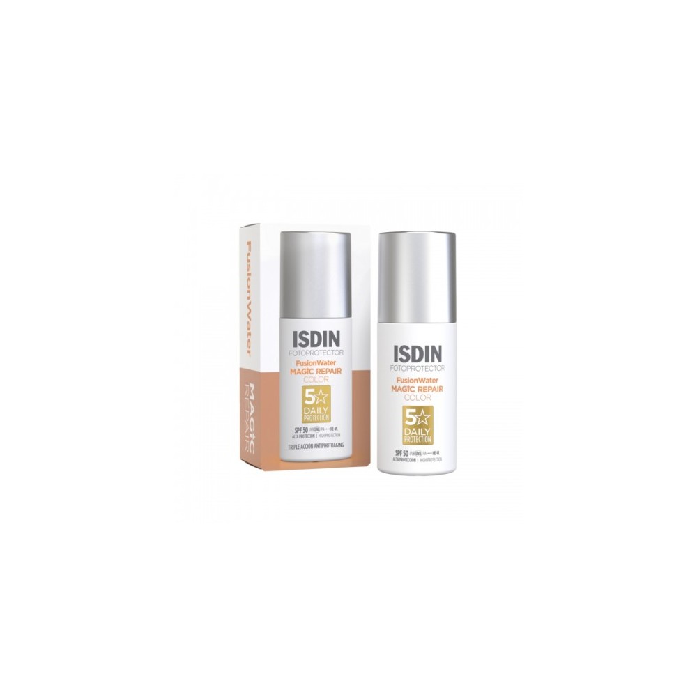 Isdin Fusion Water Magic Repair Color Spf50 Protezione Viso Colorata Anti-Age 50 Ml 