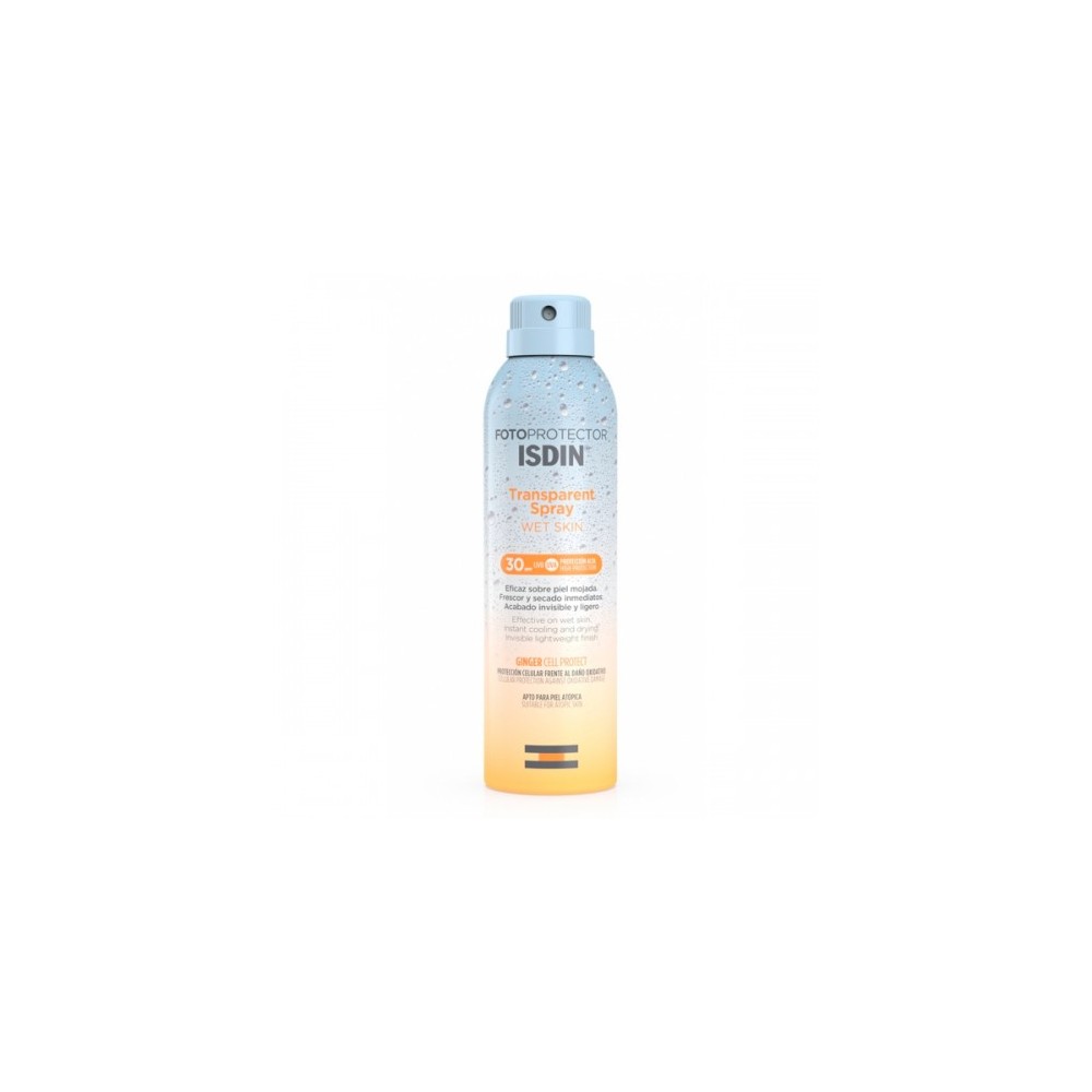 Isdin Fotoprotector Spf30 Spray Solare Trasparente Wet Skin 250 Ml 