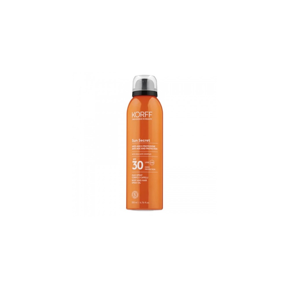 Korff Sun Secret Spf30 Olio Spray Corpo E Capelli 200 Ml 