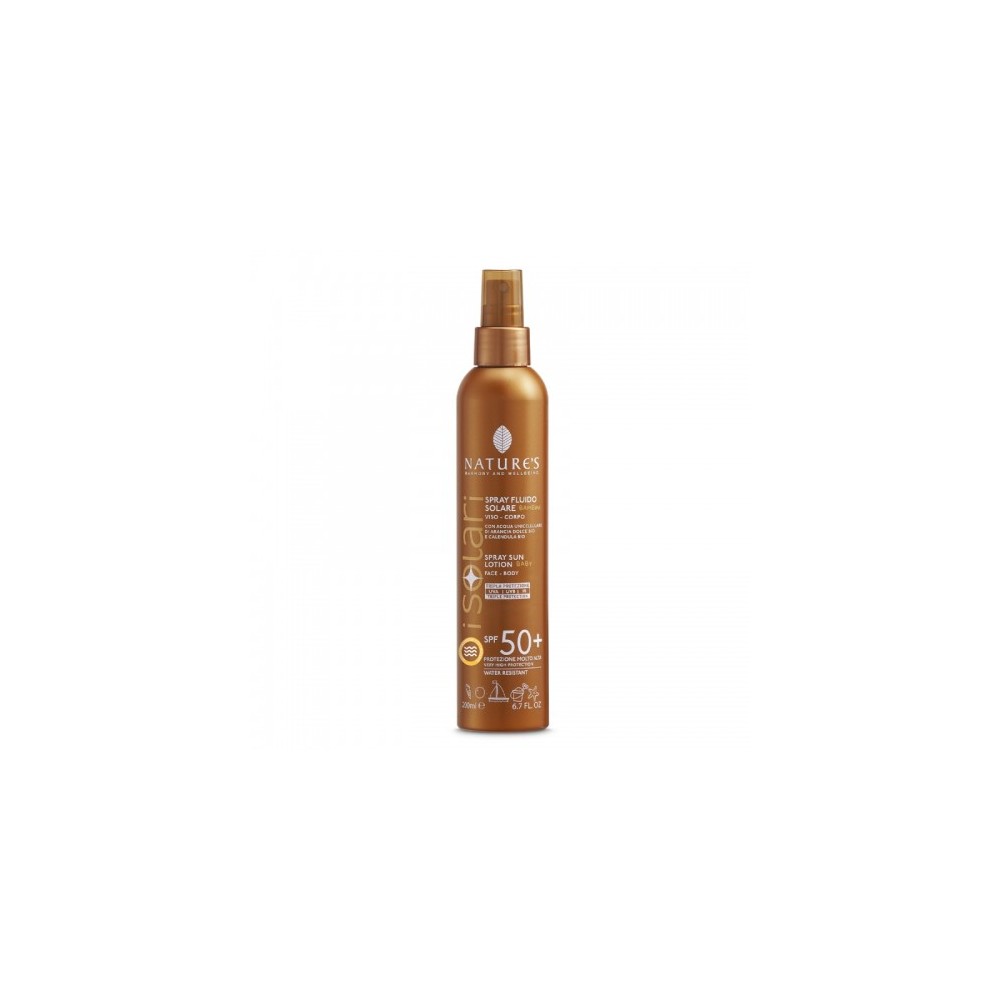 Nature's Isolari Spray Fluido Spf50+ Viso E Corpo Per Bambini 200 Ml 