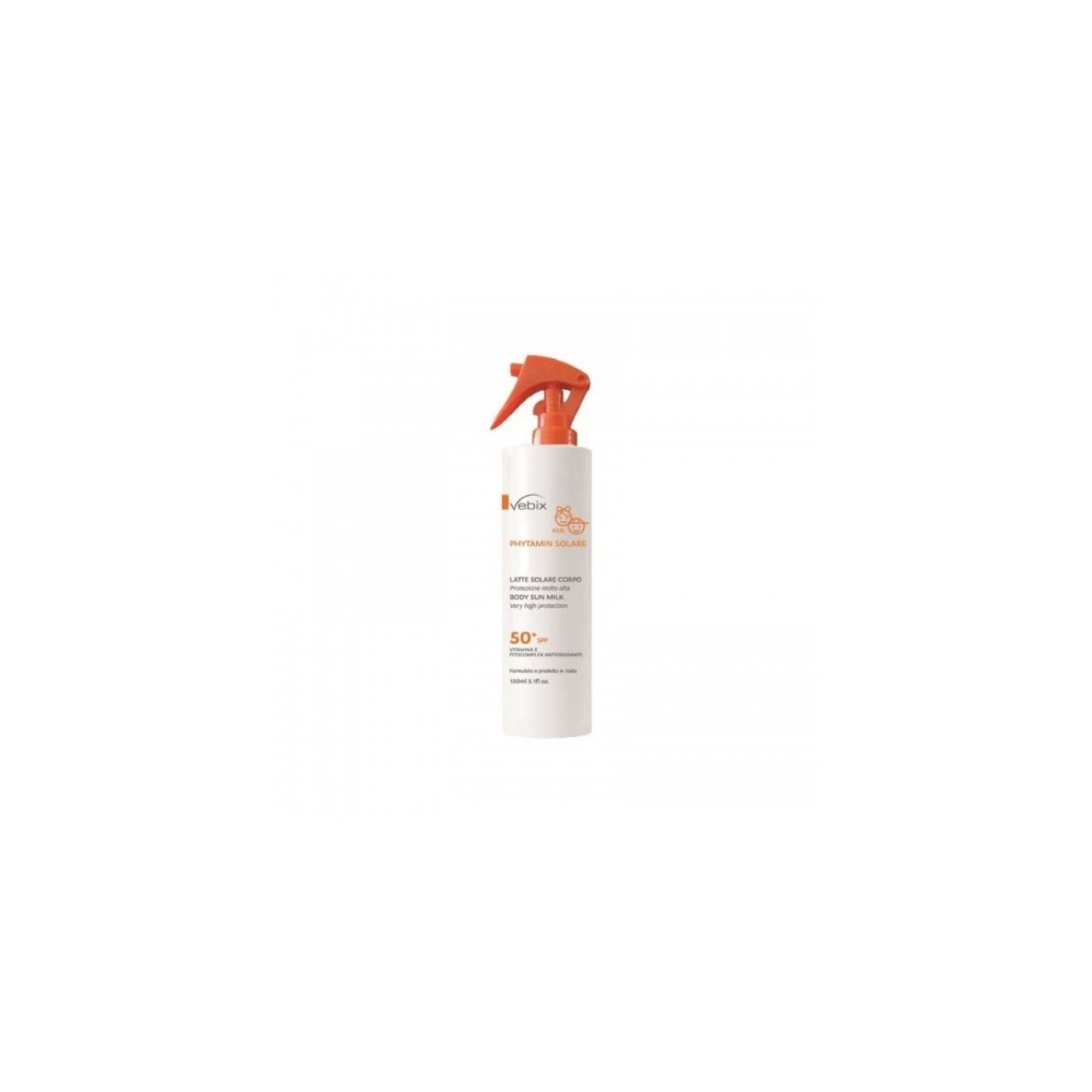 Vebix Phytamin Latte Solare Corpo Kids Spf50+ Protezione Solare 150 Ml 