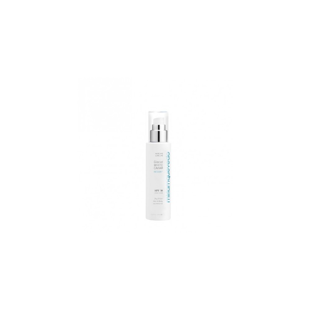 Miriamquevedo Glacial White Caviar Resort Spf30 Olio Solare Protettivo Per Capelli E Corpo 150 Ml 