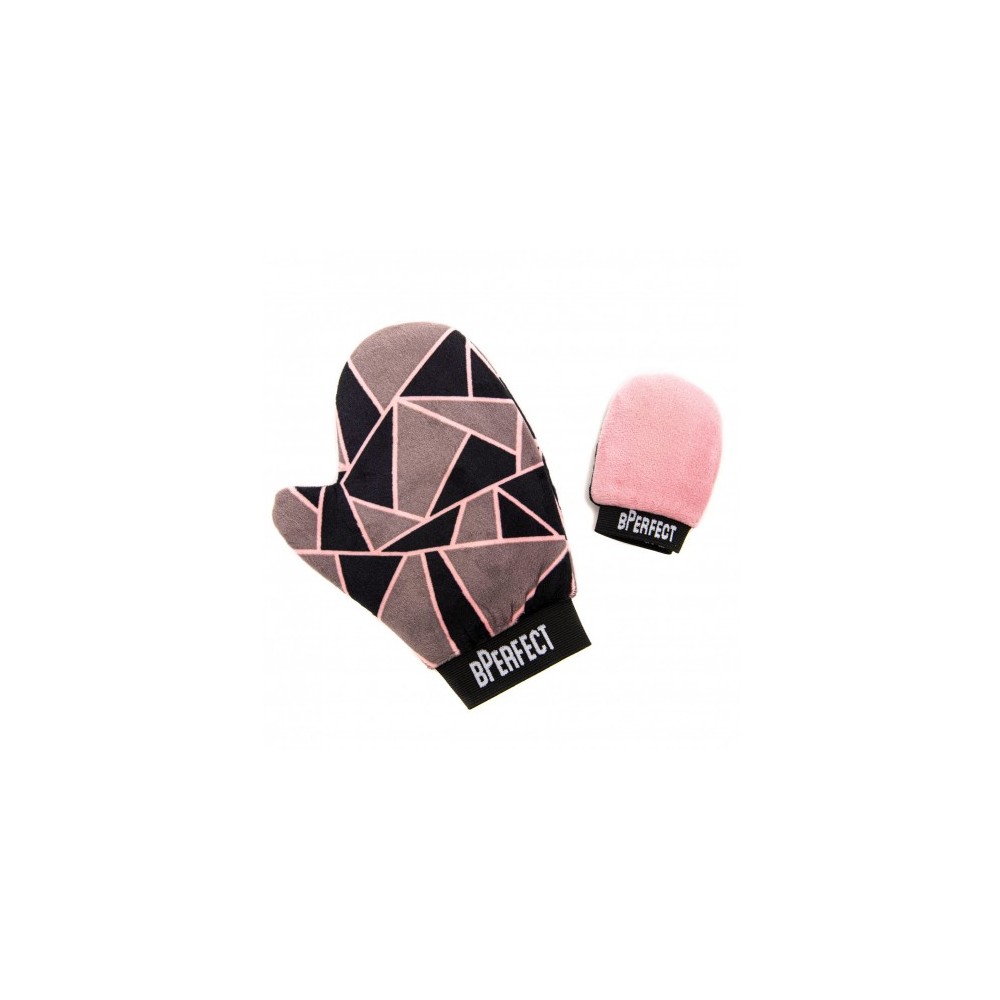 Bperfect Double Velvet Tanning Mitt Duo Kit Guanti Per Autoabbronzante 