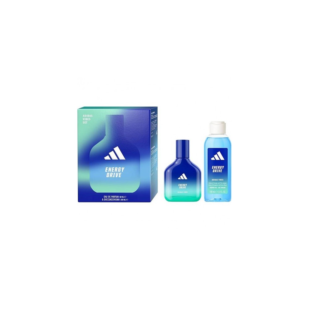 Adidas Cofanetto Vibes Energy Drive Eau De Parfum 50 Ml + Gel Doccia 100 Ml 