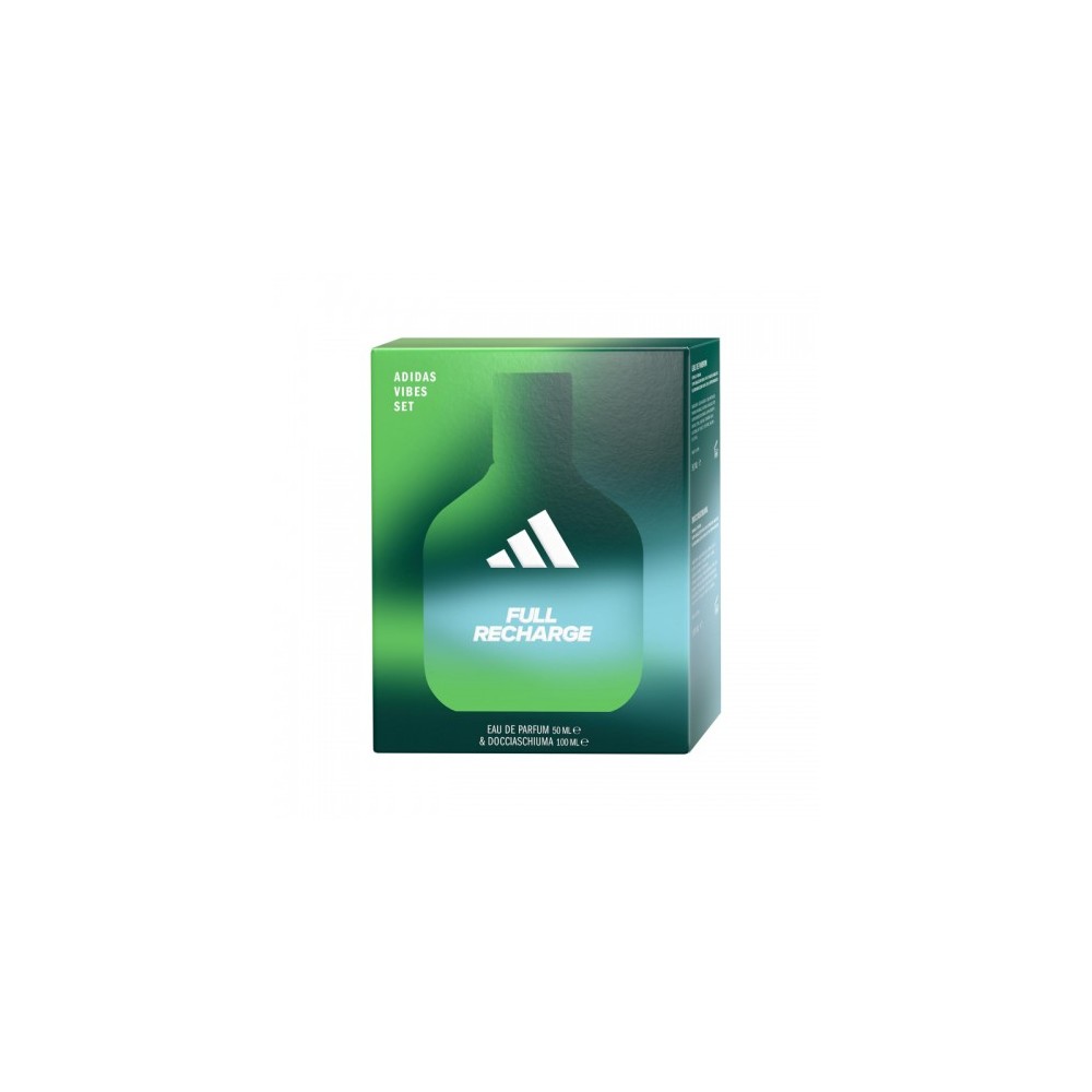 Adidas Cofanetto Vibes Full Recharge Eau De Parfum 50 Ml + Gel Doccia 100 Ml 