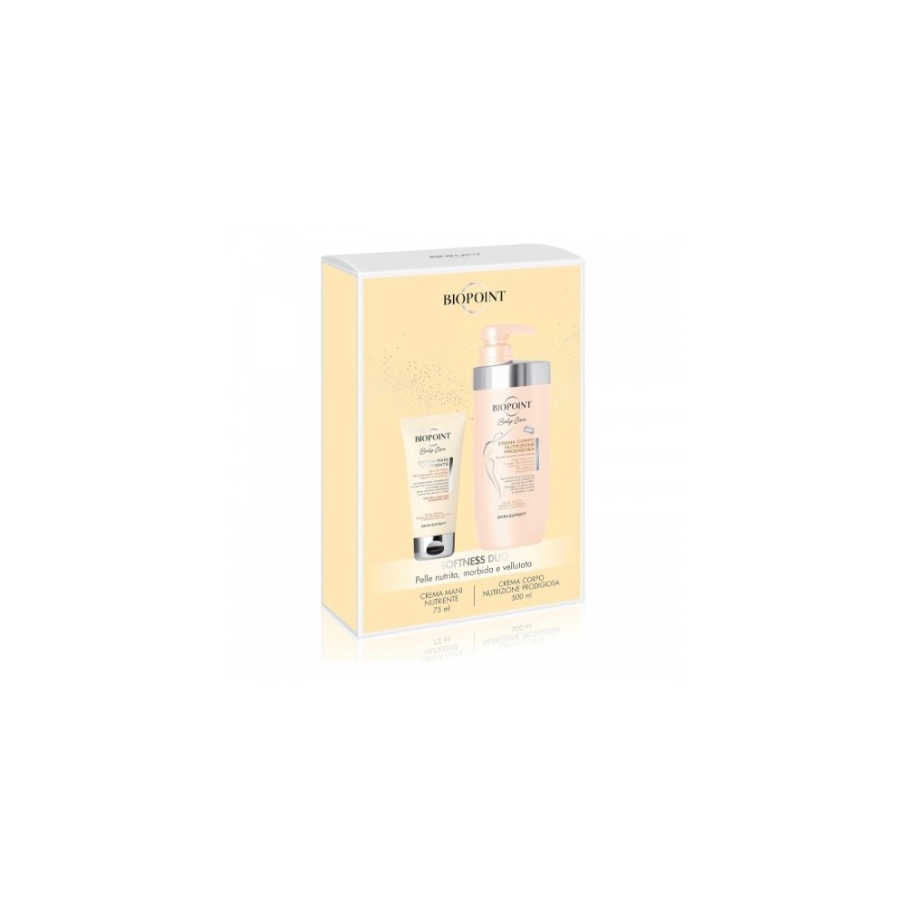 Biopoint Cofanetto Softness Duo Crema Corpo 500 Ml + Crema Mani 75 Ml 