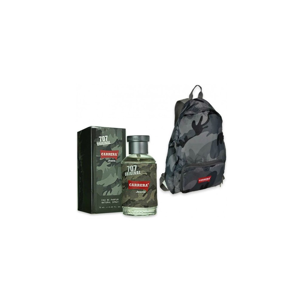 Carrera Cofanetto Regalo Uomo Jeans 707 Camouflage Edp 75 Ml + Zainetto 