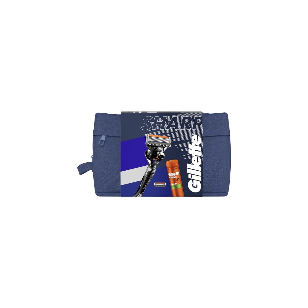 Gillette Cofanetto Sharp Rasoio + Lama Di Riserva + Schiuma Per Pelli Sensibili 