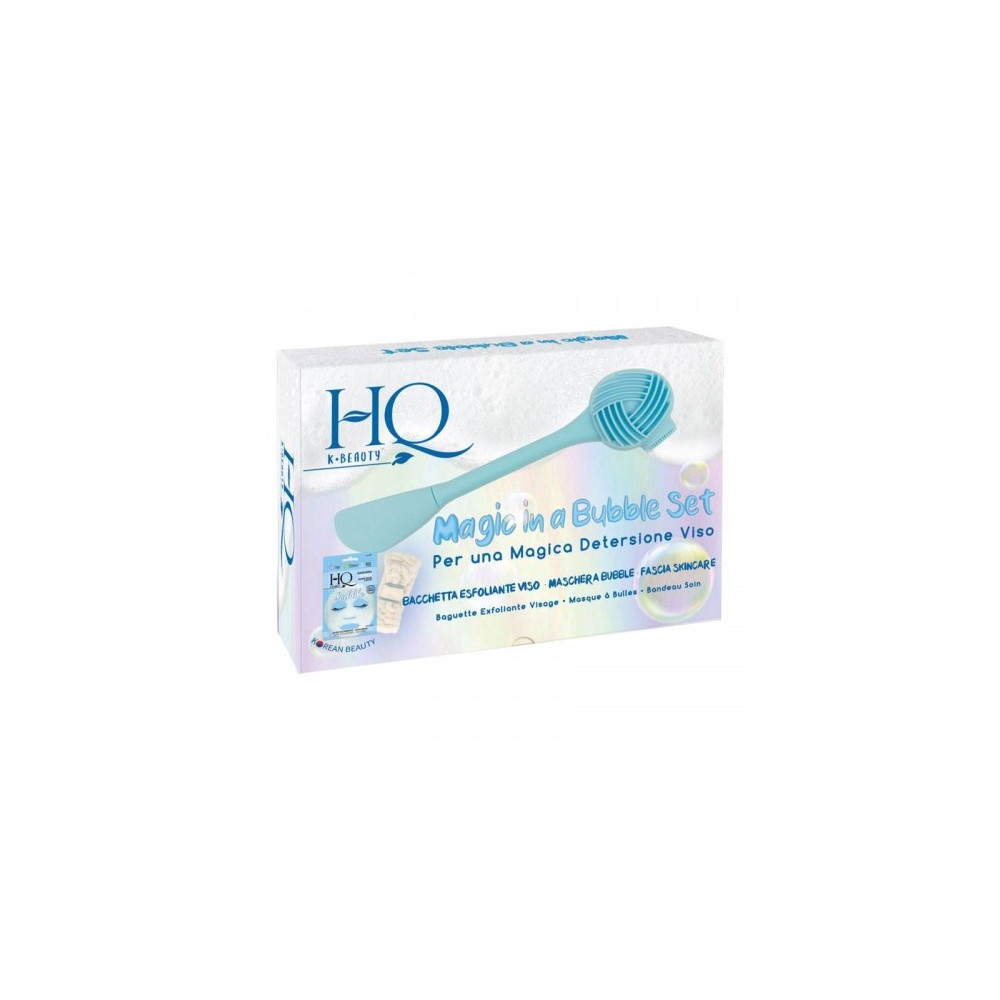 Hq Kit Magic In A Bubble Maschera Purificante + Bacchetta Esfoliante + Fascia Skincare 
