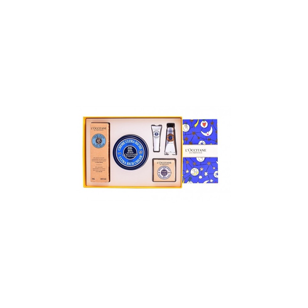 L'Occitane Cofanetto Karité Crema Corpo + Crema Mani + Crema Piedi + Sapone + Balsamo Labbra 