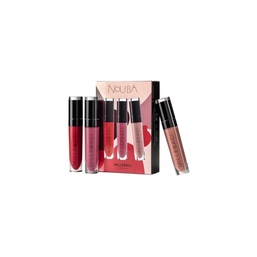 Nouba Cofanetto Millebaci N. 2 Travel Set 3 Mini Rossetti Liquidi 